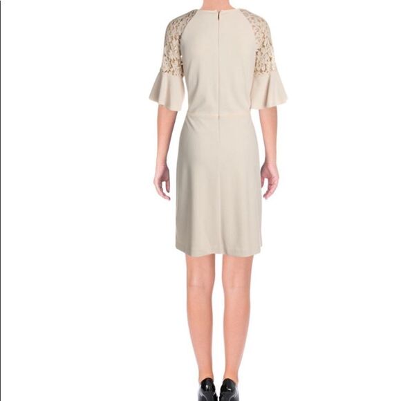 Lauren Ralph Lauren Cathy Lace Trim Crepe … - Picture 2 of 6